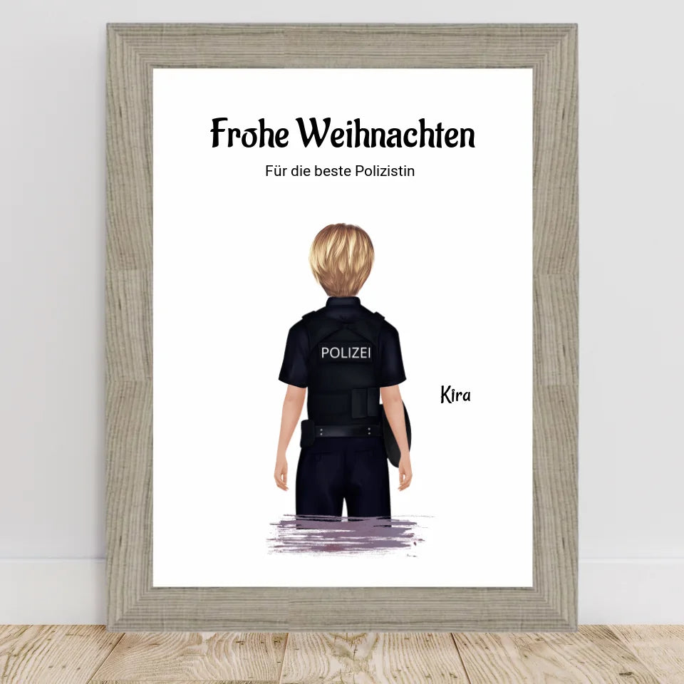 Poster mit Rahmen Beige 2