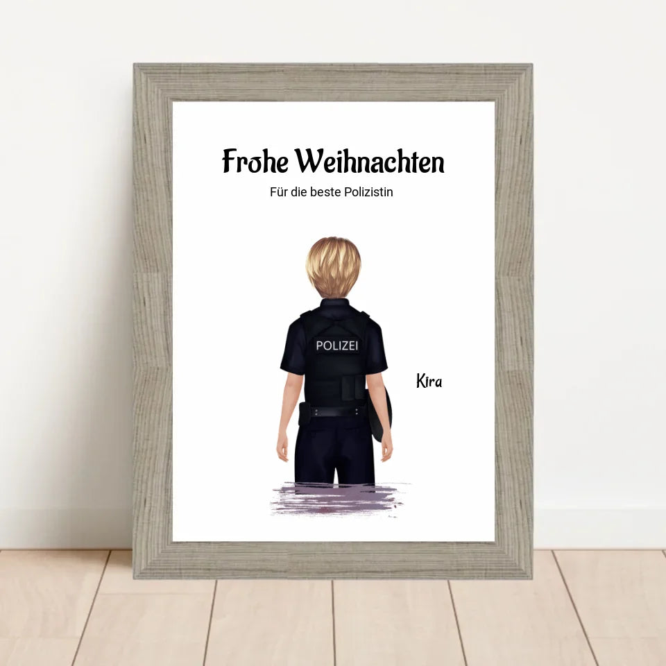 Poster mit Rahmen Beige 1