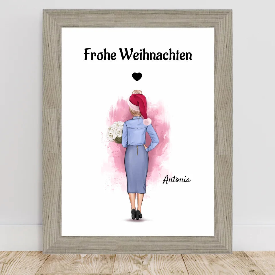 Poster mit Rahmen Beige 2