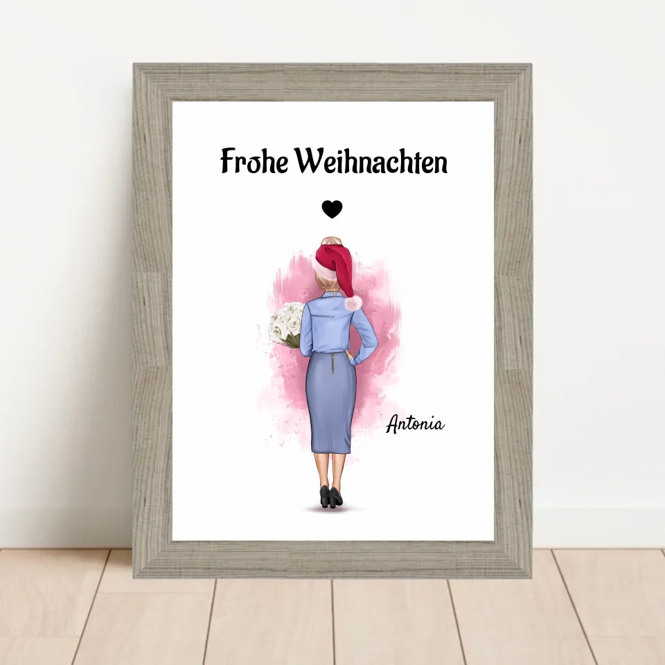 Poster mit Rahmen Beige 1