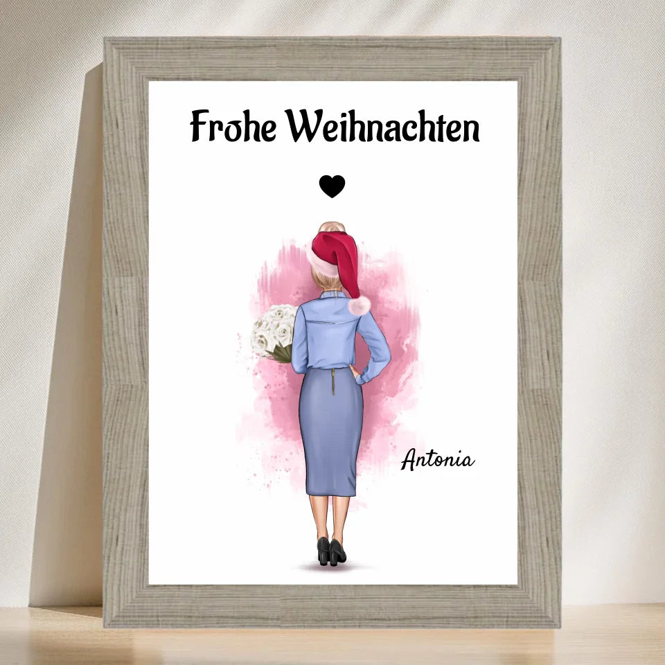 Poster mit Rahmen Beige 3