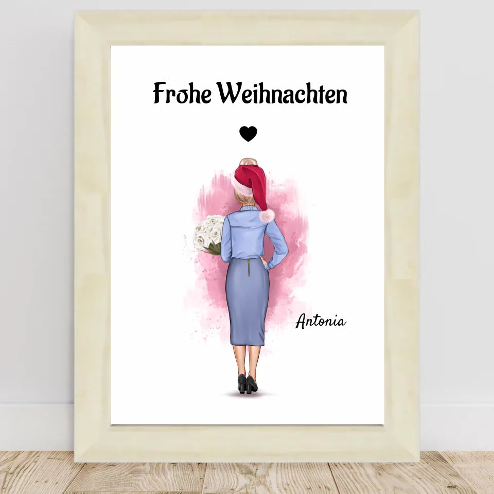 Poster mit Rahmen Hellholz 1
