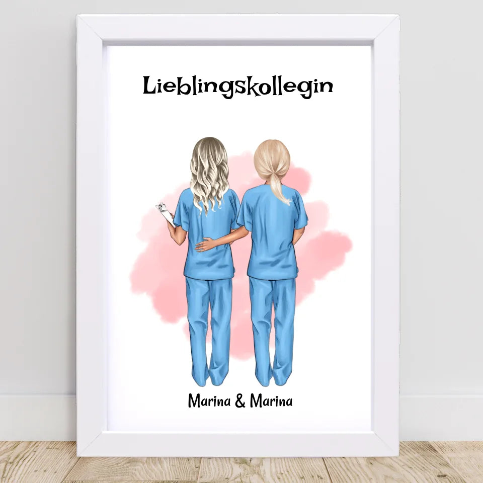 Poster mit Rahmen Weiß 2