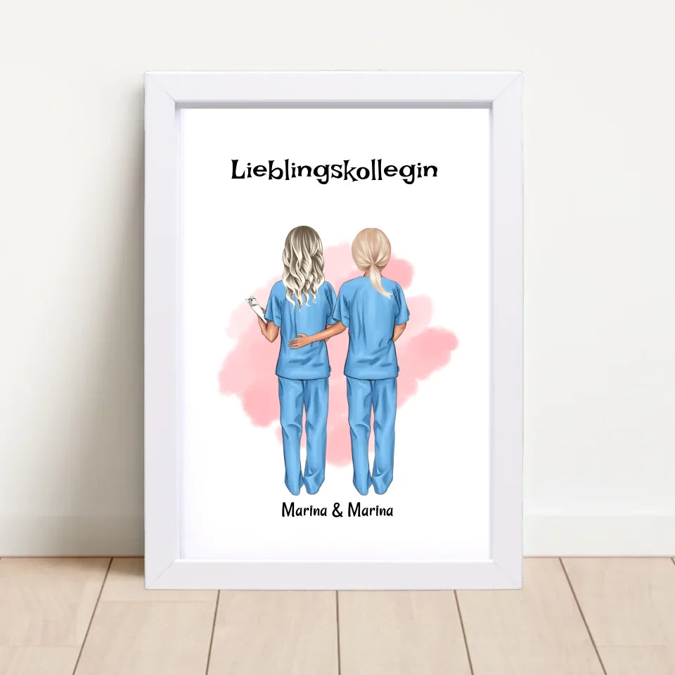 Poster mit Rahmen Weiß