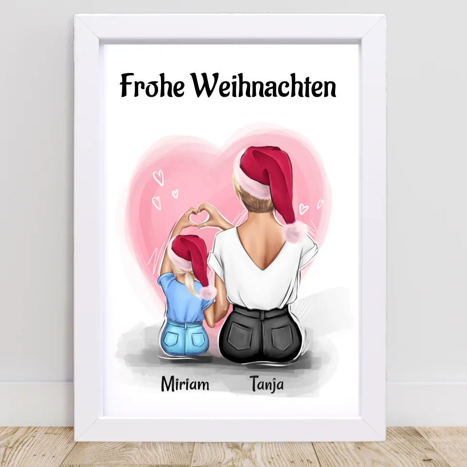 Poster mit Rahmen Weiß 2
