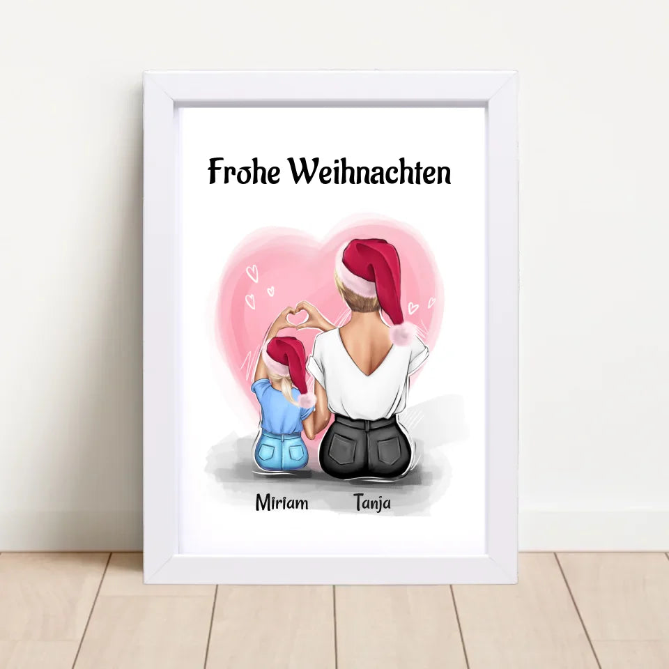 Poster mit Rahmen Weiß