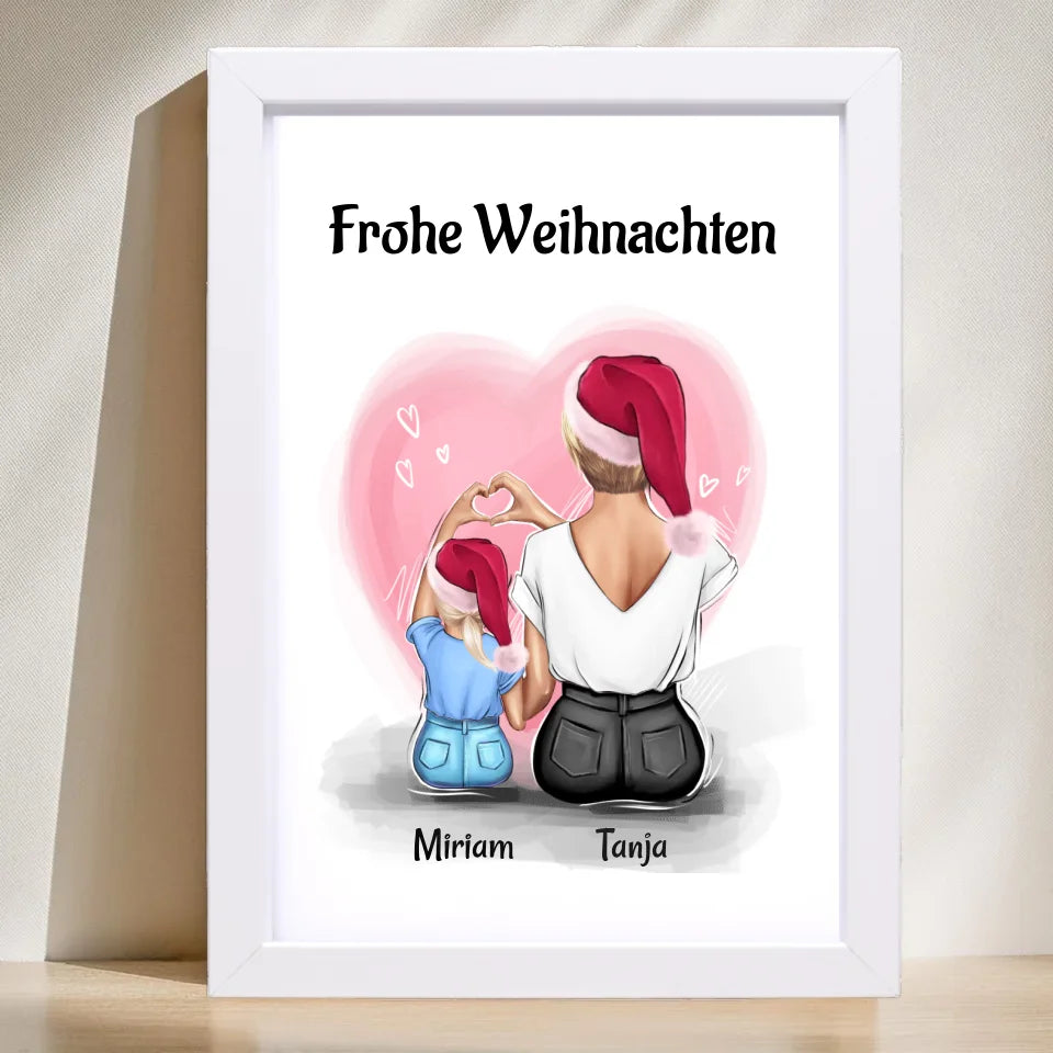 Poster mit Rahmen Weiß 1
