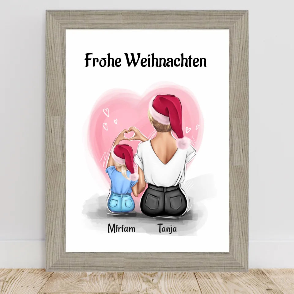 Poster mit Rahmen Beige 2
