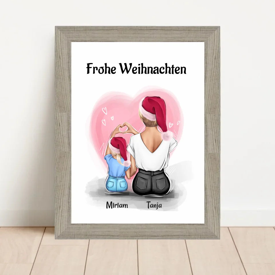 Poster mit Rahmen Beige 1