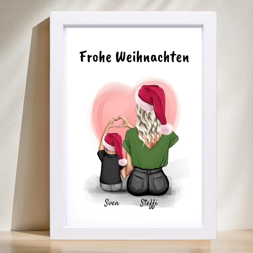 Poster mit Rahmen Weiß 1