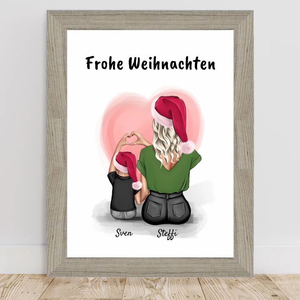 Poster mit Rahmen Beige 2
