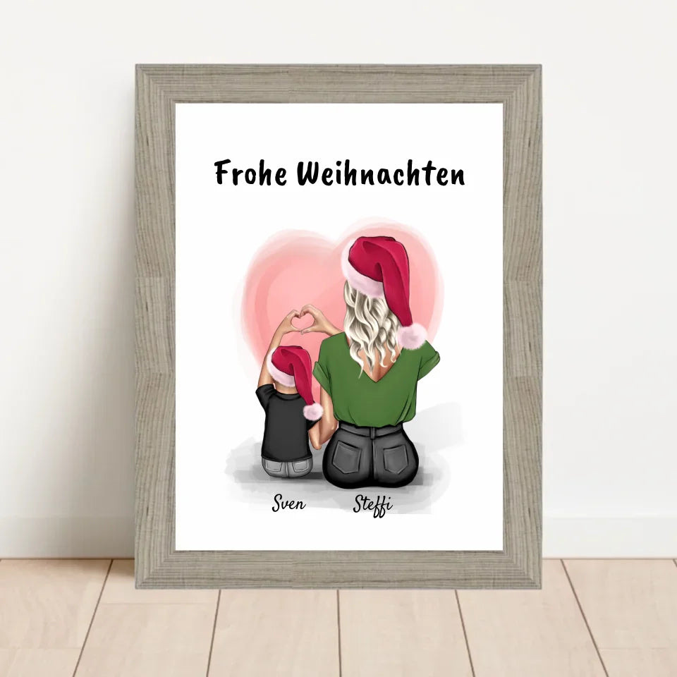 Poster mit Rahmen Beige 1