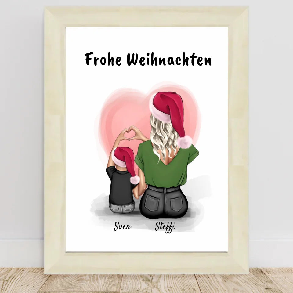 Poster mit Rahmen Hellholz 1