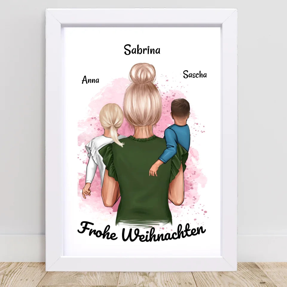 Poster mit Rahmen Weiß 2