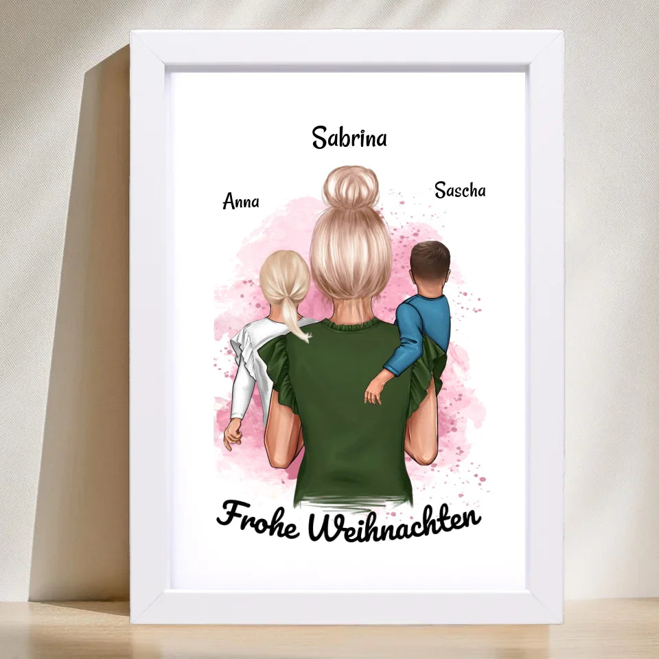 Poster mit Rahmen Weiß 1