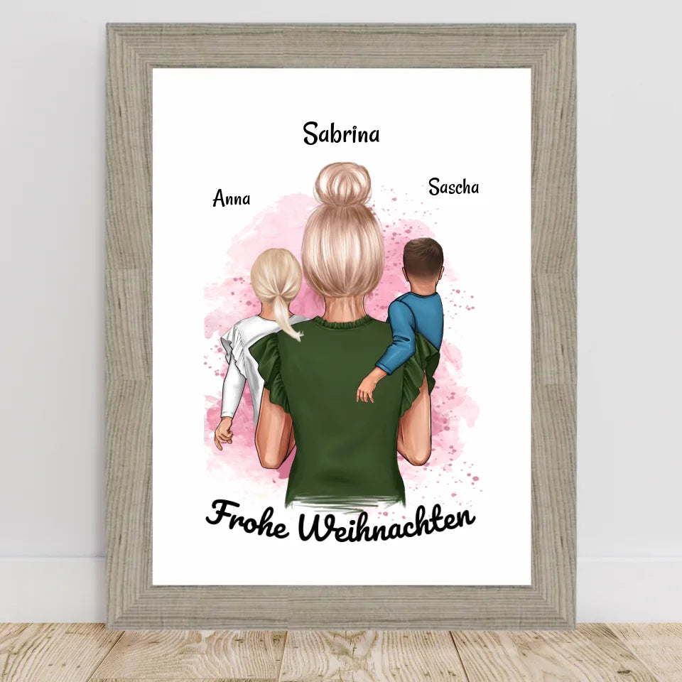 Poster mit Rahmen Beige 2