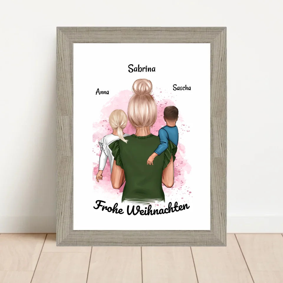 Poster mit Rahmen Beige 1