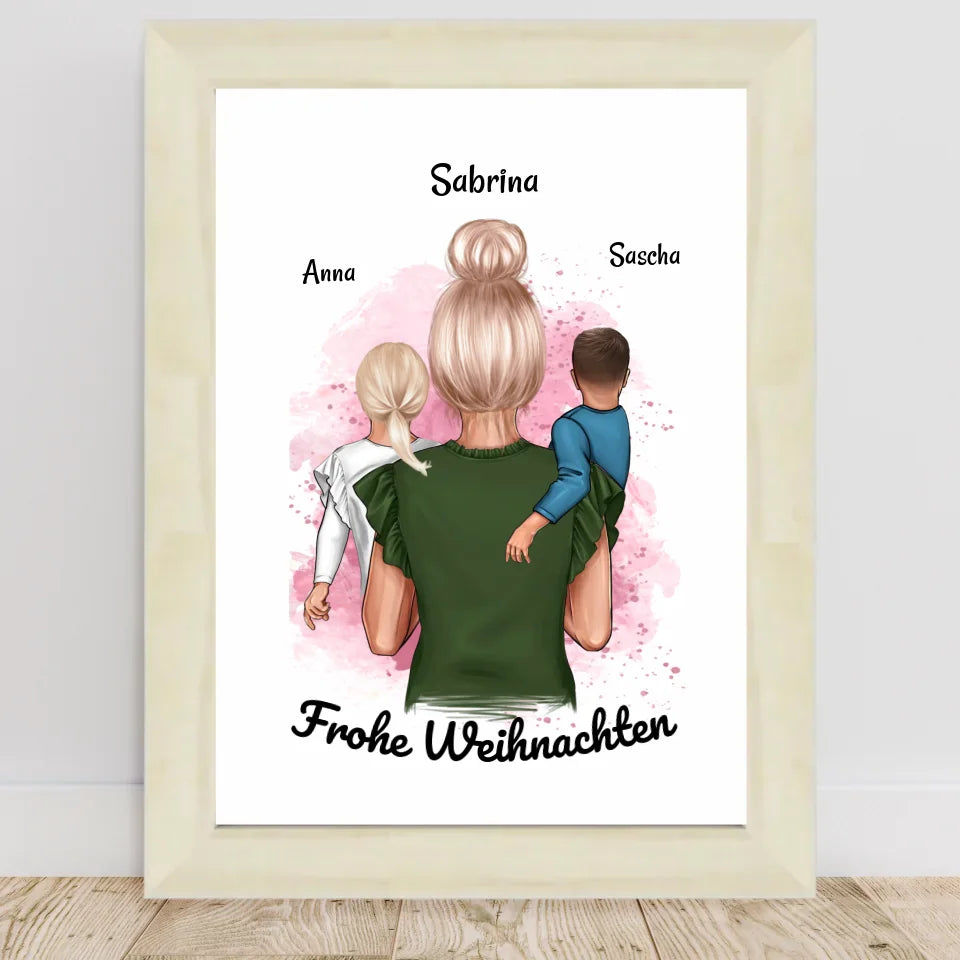 Poster mit Rahmen Hellholz 1