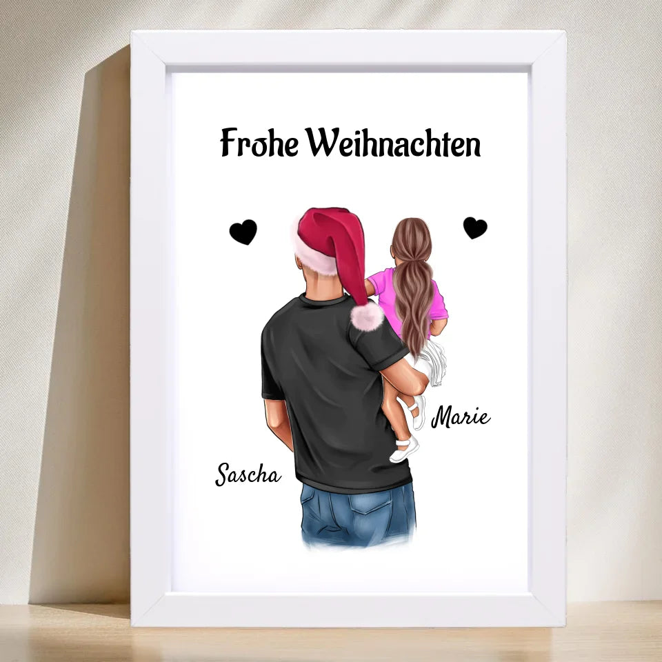 Poster mit Rahmen Weiß 1