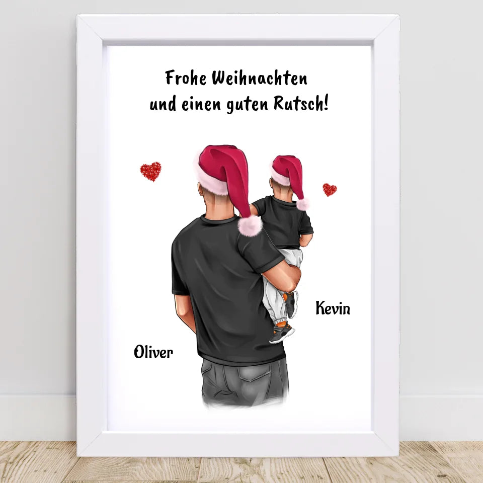 Poster mit Rahmen Weiß 2