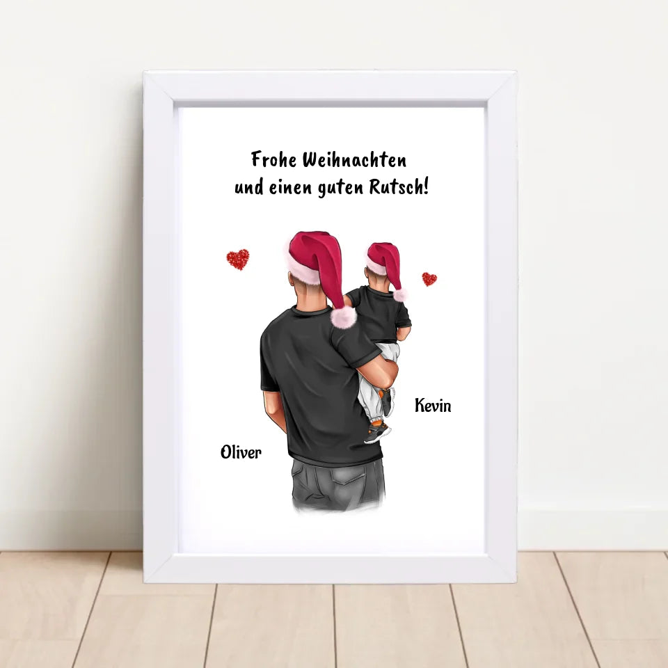 Poster mit Rahmen Weiß