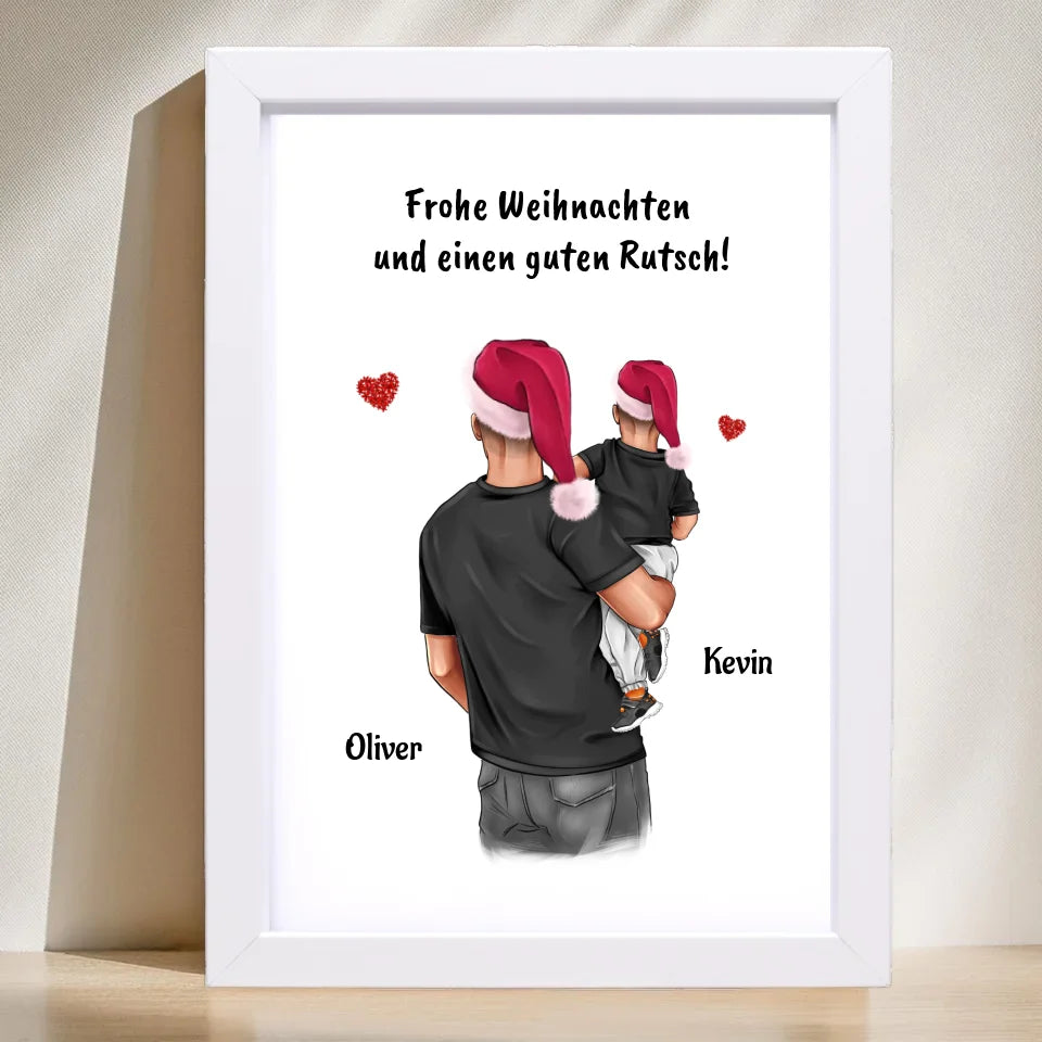 Poster mit Rahmen Weiß 1