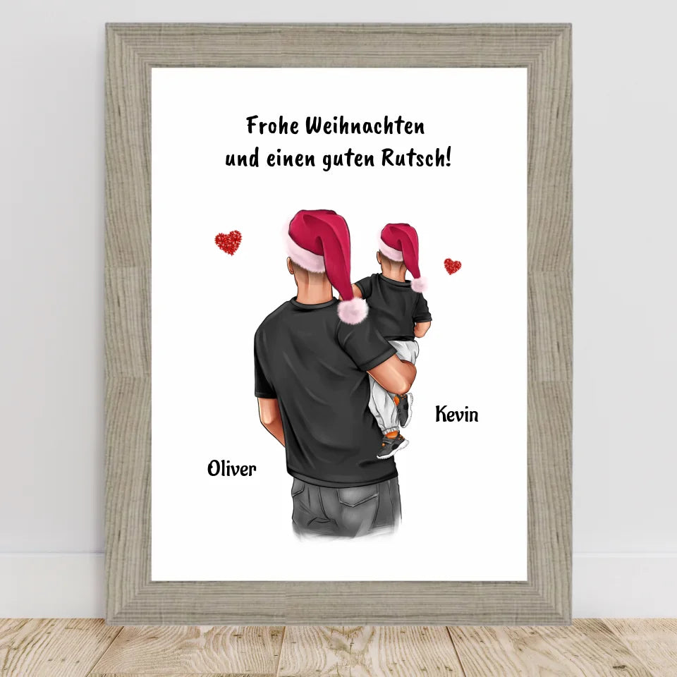 Poster mit Rahmen Beige 2