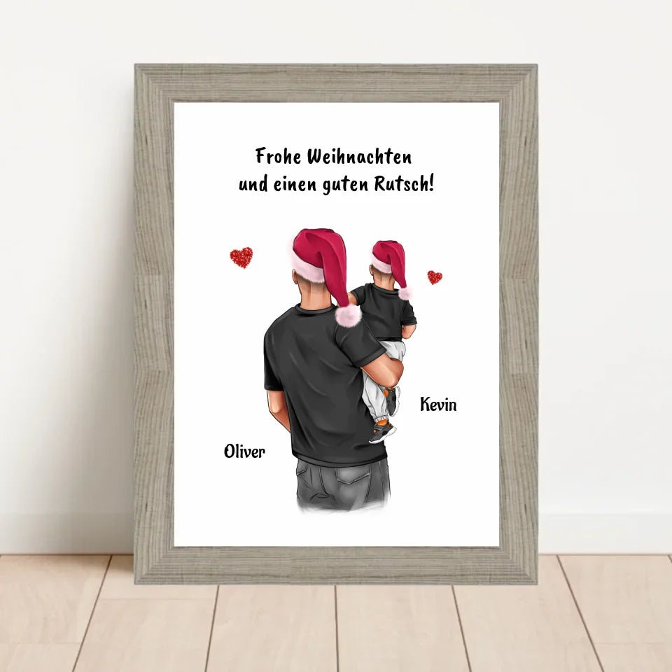 Poster mit Rahmen Beige 1