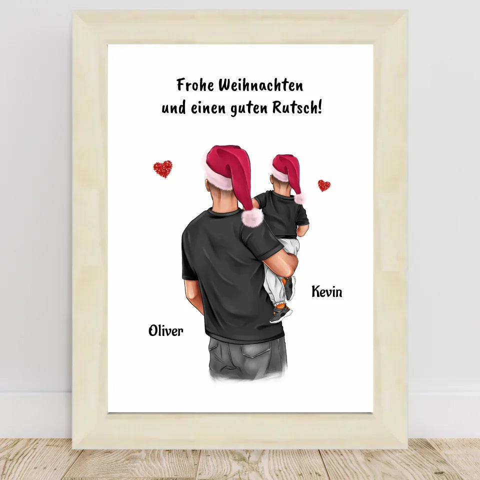 Poster mit Rahmen Hellholz 1