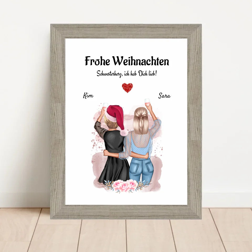 Poster mit Rahmen Beige 1