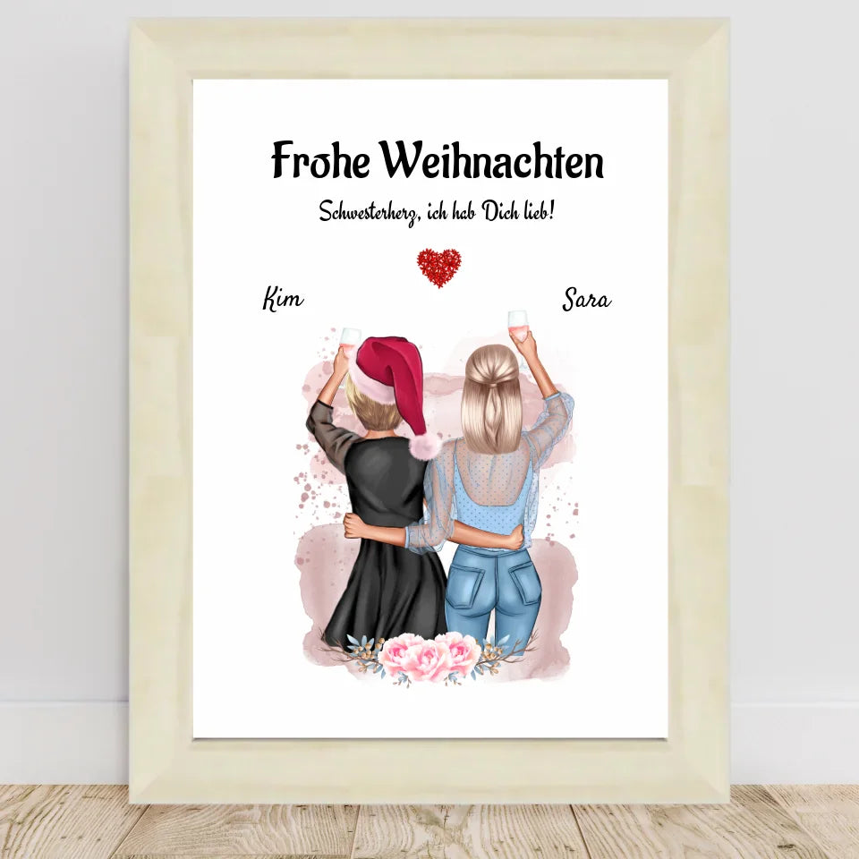 Poster mit Rahmen Hellholz 1