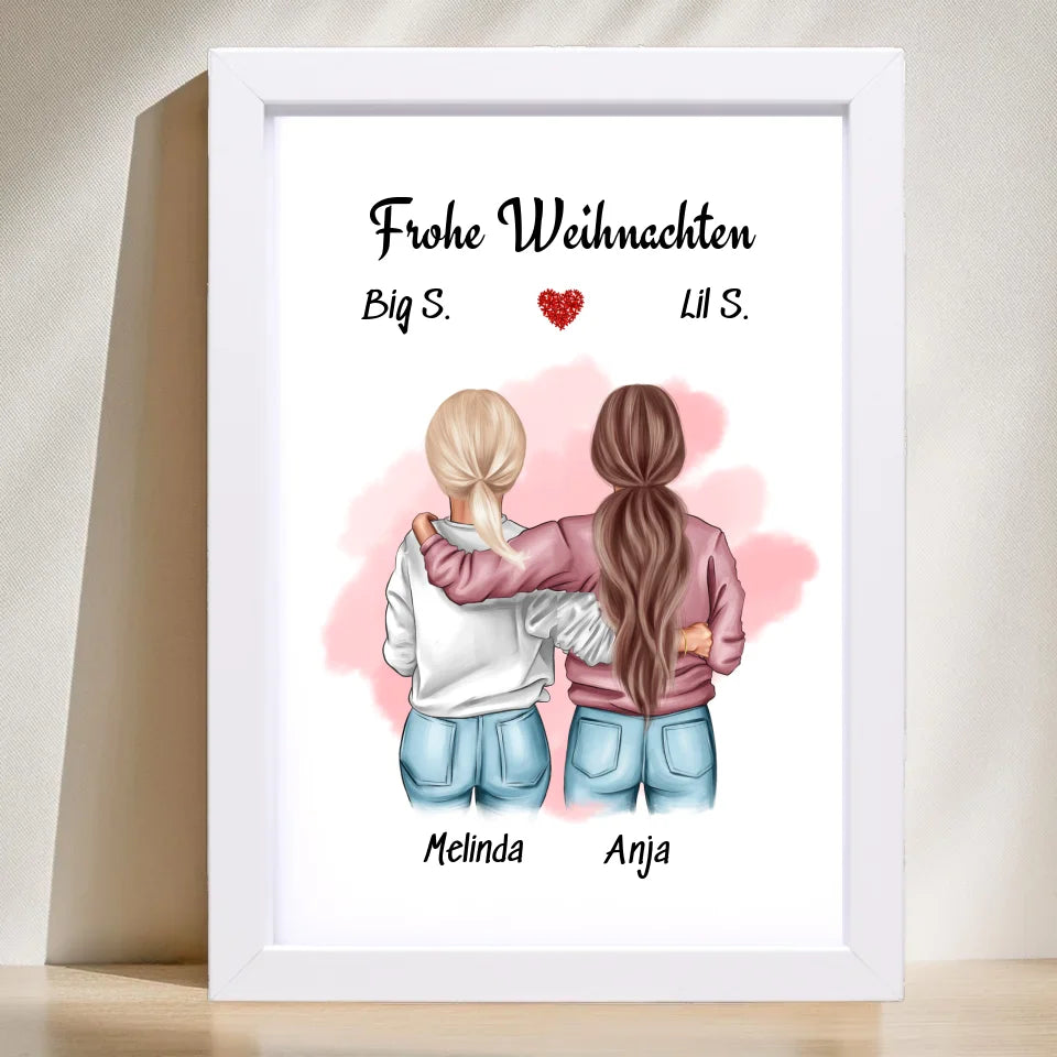Poster mit Rahmen Weiß 1
