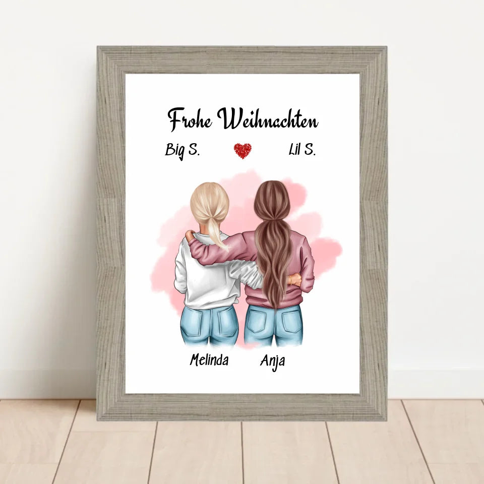 Poster mit Rahmen Beige 1