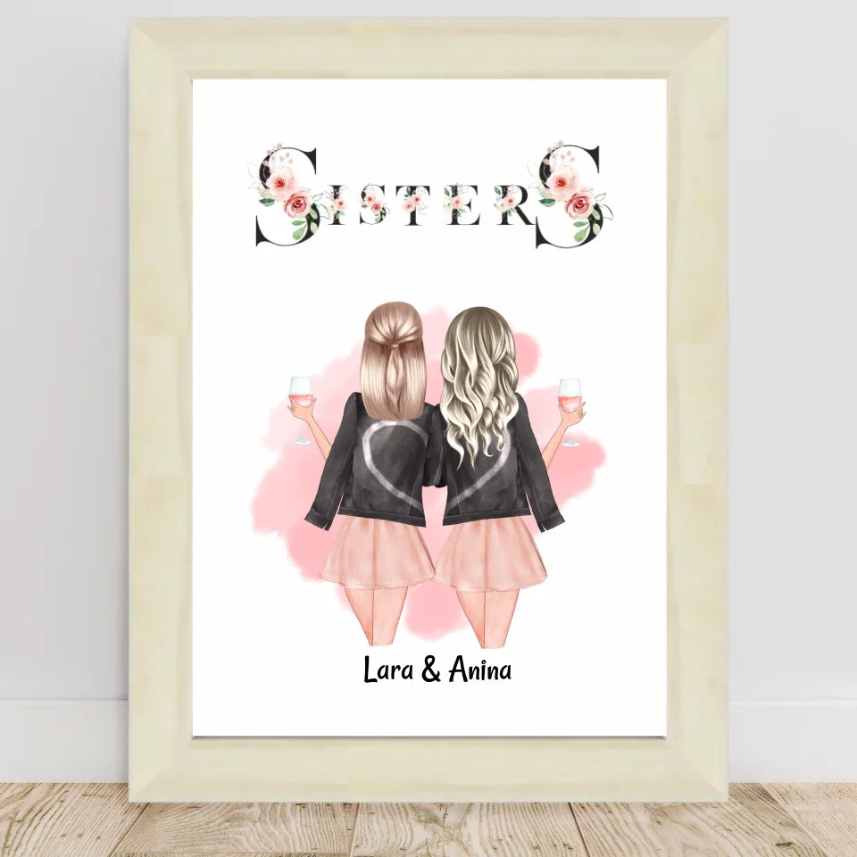 Poster mit Rahmen Hellholz 1