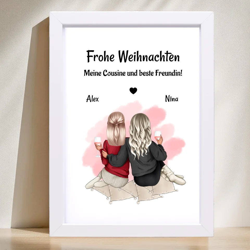 Poster mit Rahmen Weiß 1