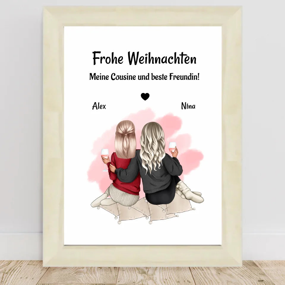 Poster mit Rahmen Hellholz 1