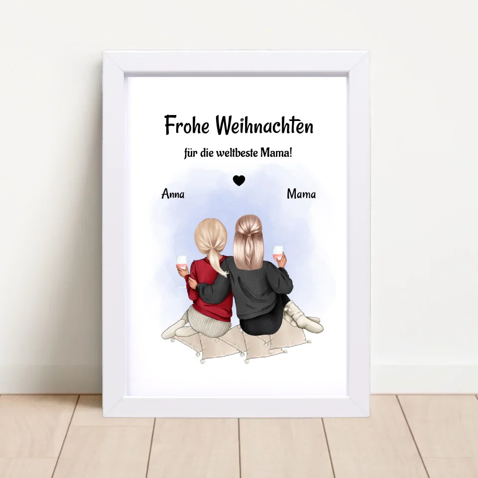 Poster mit Rahmen Weiß