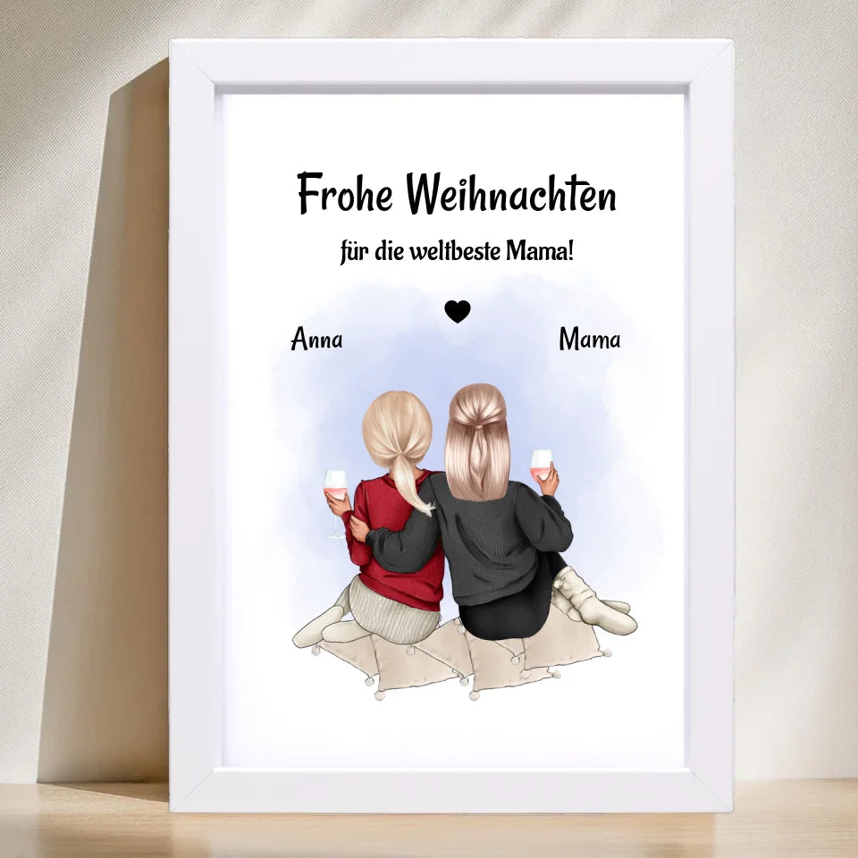 Poster mit Rahmen Weiß 1