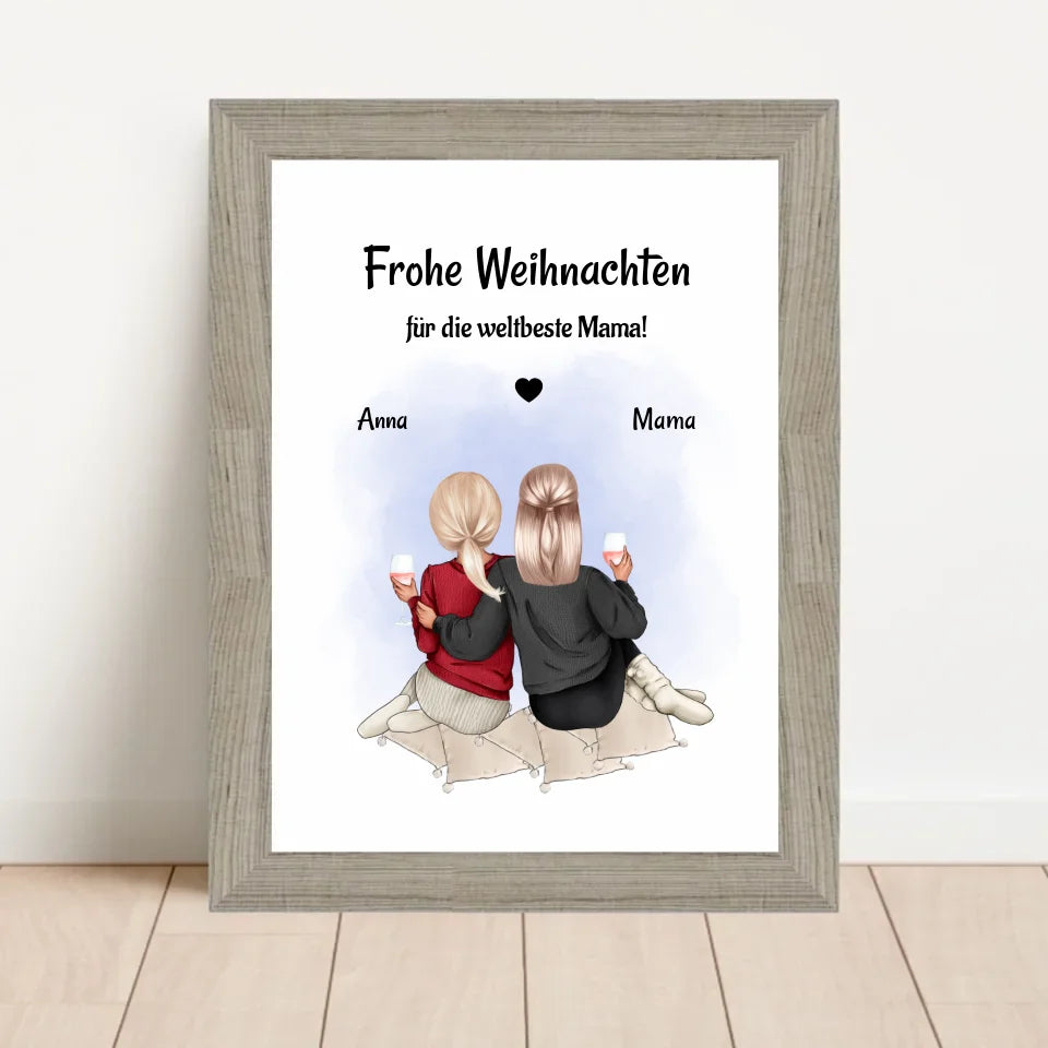 Poster mit Rahmen Beige 1