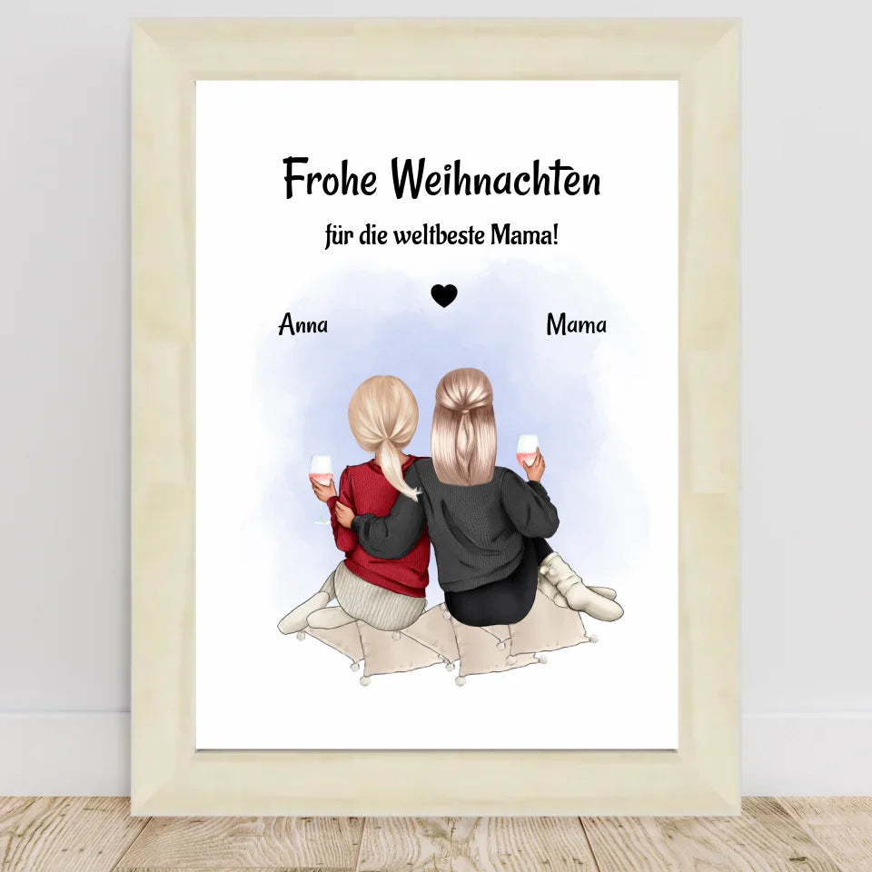 Poster mit Rahmen Hellholz 1