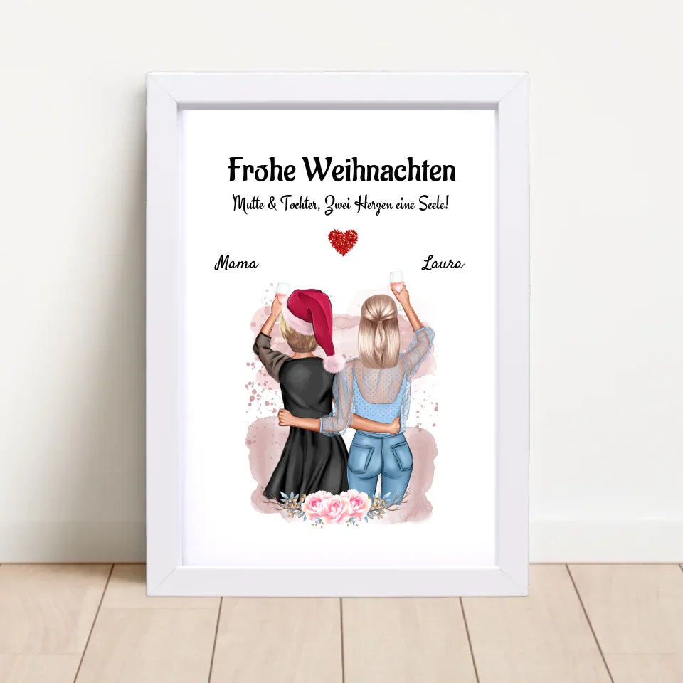 Poster mit Rahmen Weiß