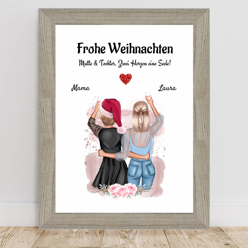 Poster mit Rahmen Beige 2