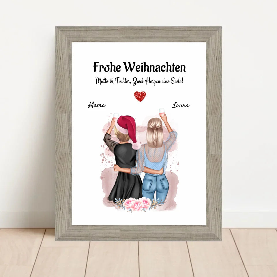 Poster mit Rahmen Beige 1
