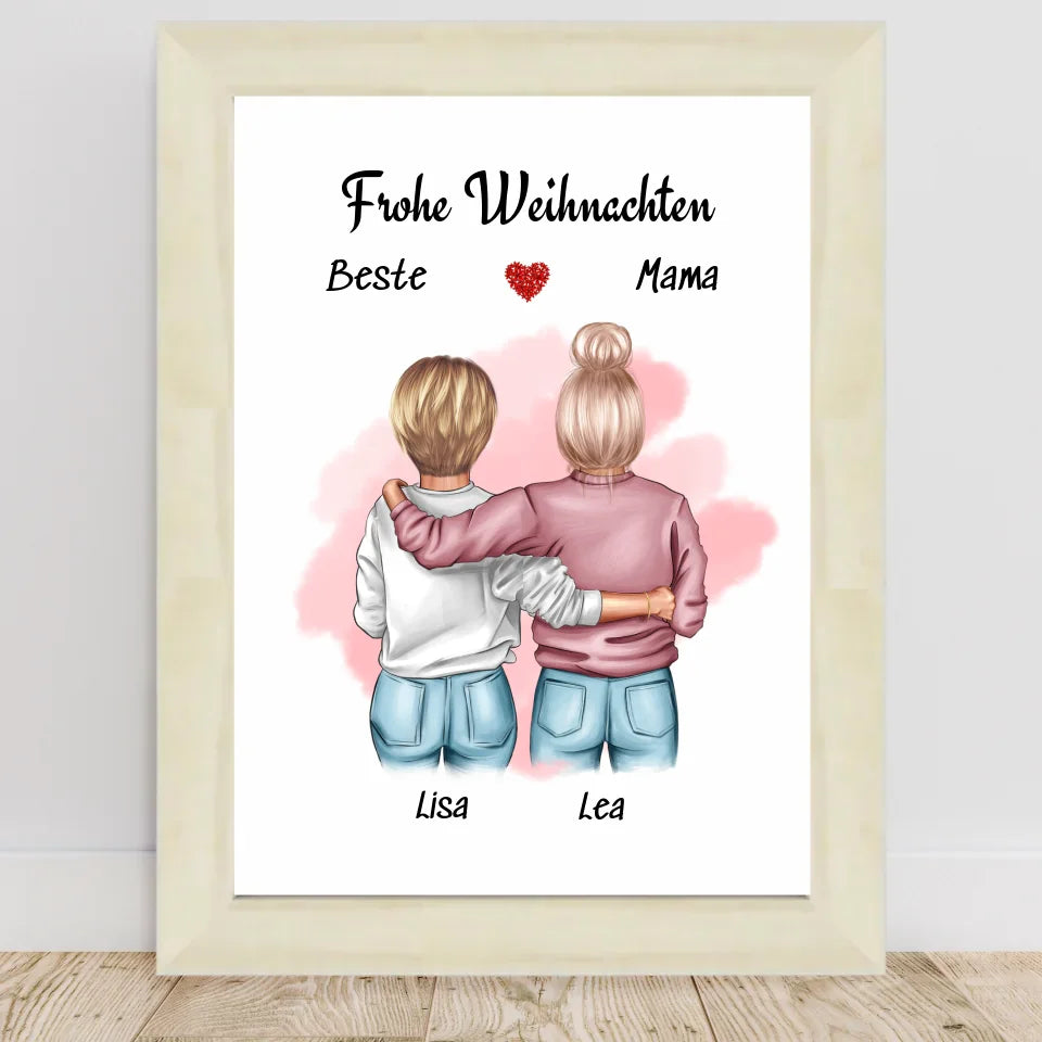 Poster mit Rahmen Hellholz 1