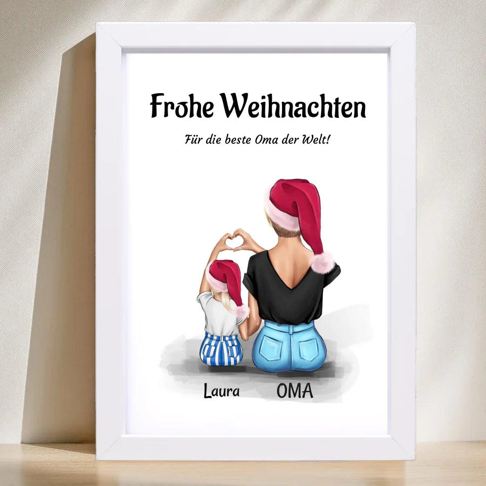 Poster mit Rahmen Weiß 1