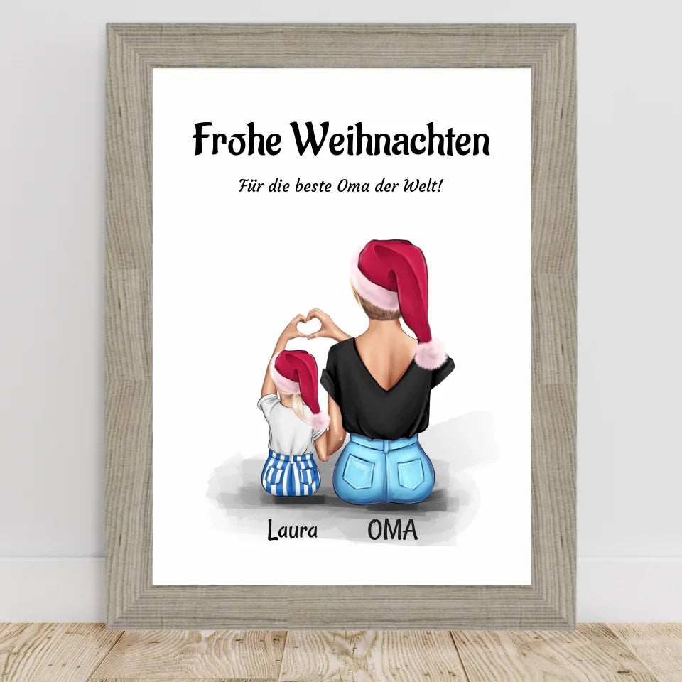 Poster mit Rahmen Beige 2
