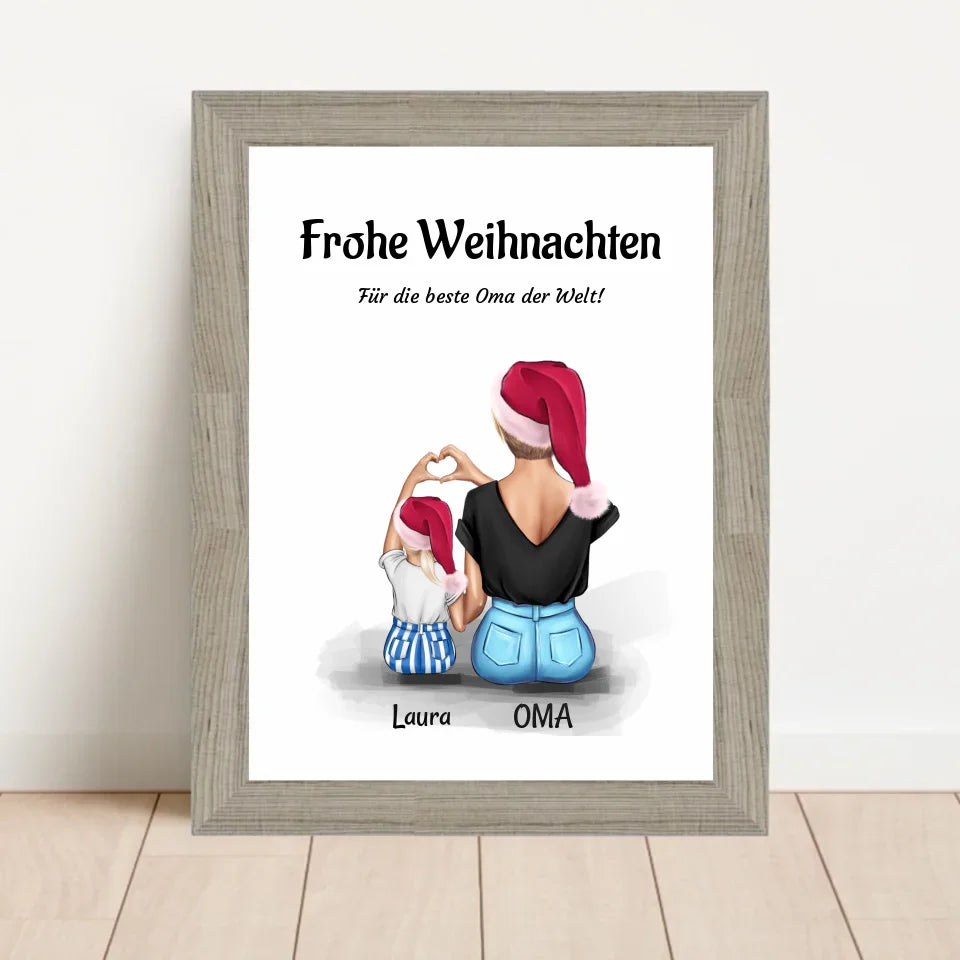 Poster mit Rahmen Beige 1