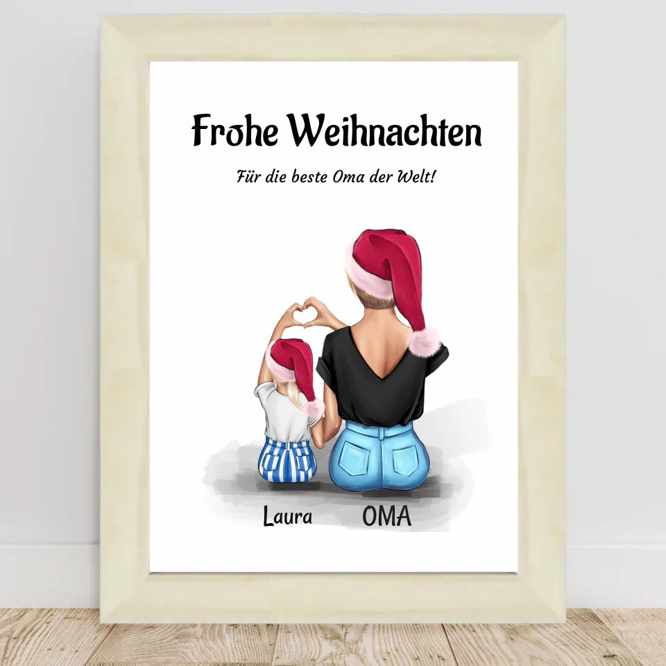 Poster mit Rahmen Hellholz 1