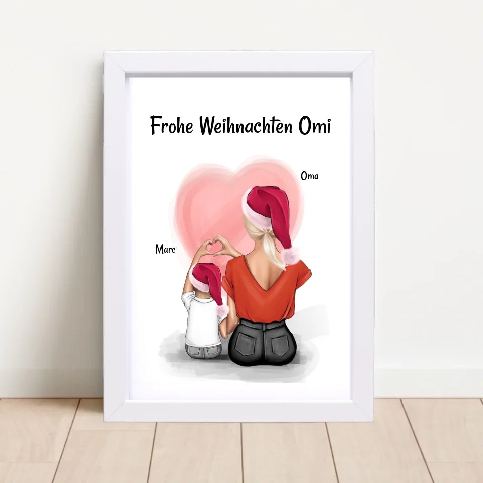 Poster mit Rahmen Weiß