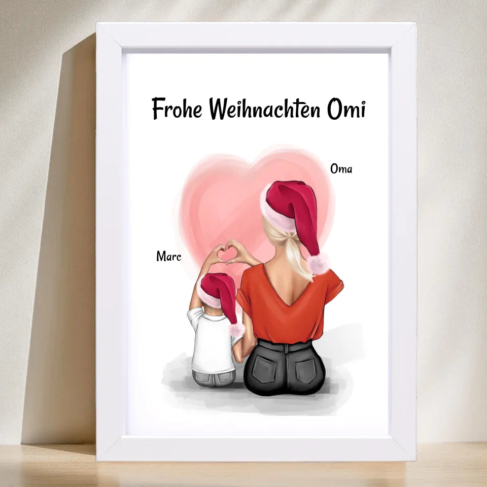 Poster mit Rahmen Weiß 1